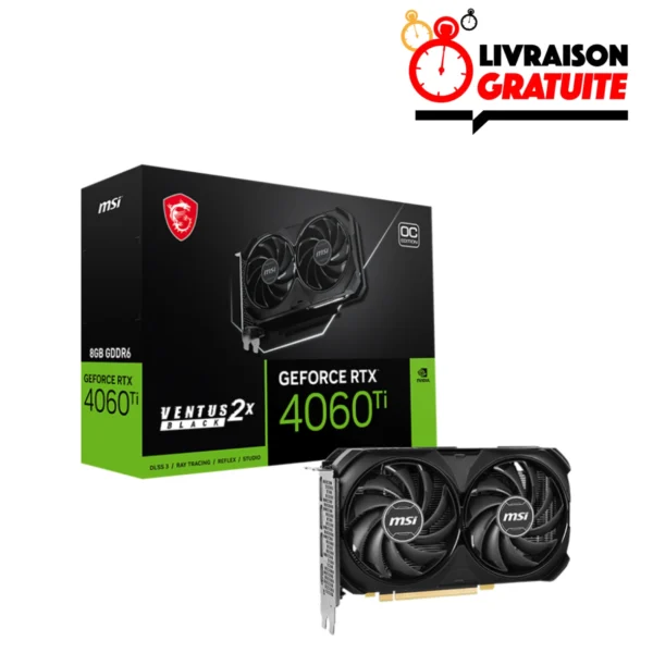 MSI GeForce RTX 4060 Ti VENTUS 2X BLACK OC 8GB GDDR6