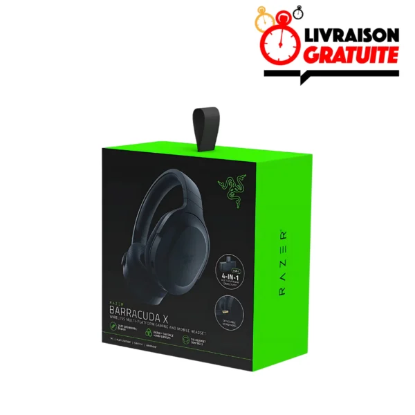 Razer Casque Sans Fil Barracuda X Black 7.1