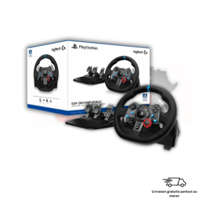 Logitech G29 Driving Force volant PS5 PS4 PC Maroc