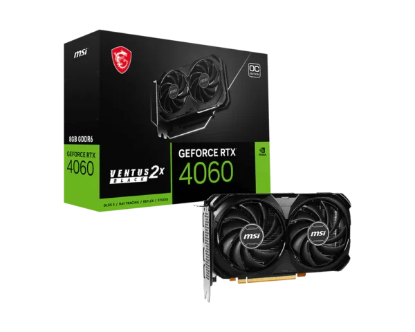 MSI GeForce RTX 4060 VENTUS 2X BLACK OC 8GB GDDR6
