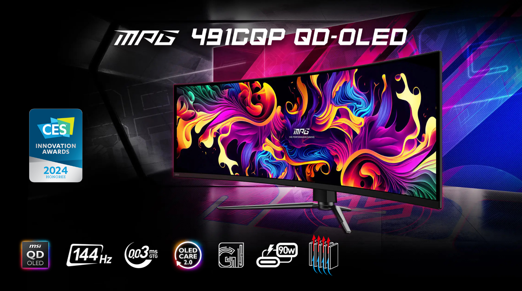 MSI 49" LED - MPG 491CQP QD-OLED