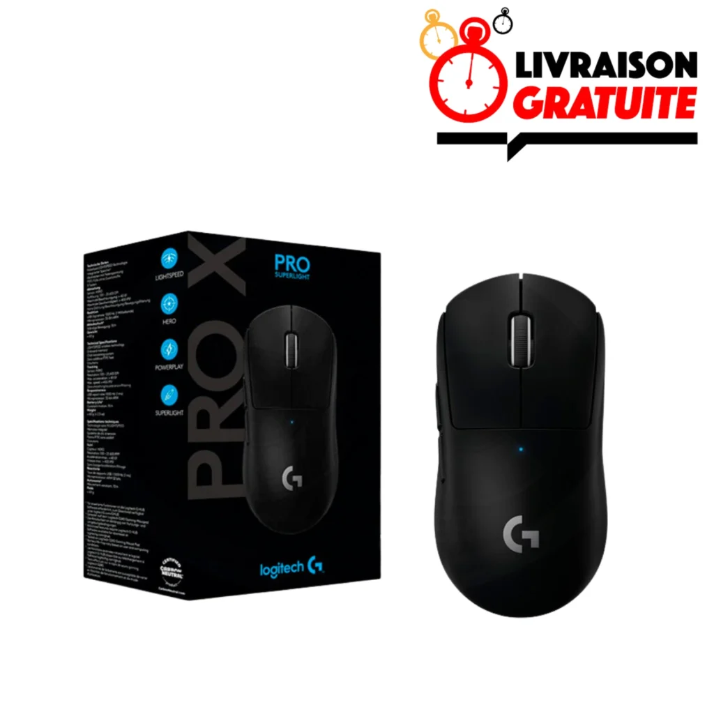 Logitech G PRO X Superlight 2 – Souris Gaming Black au Maroc