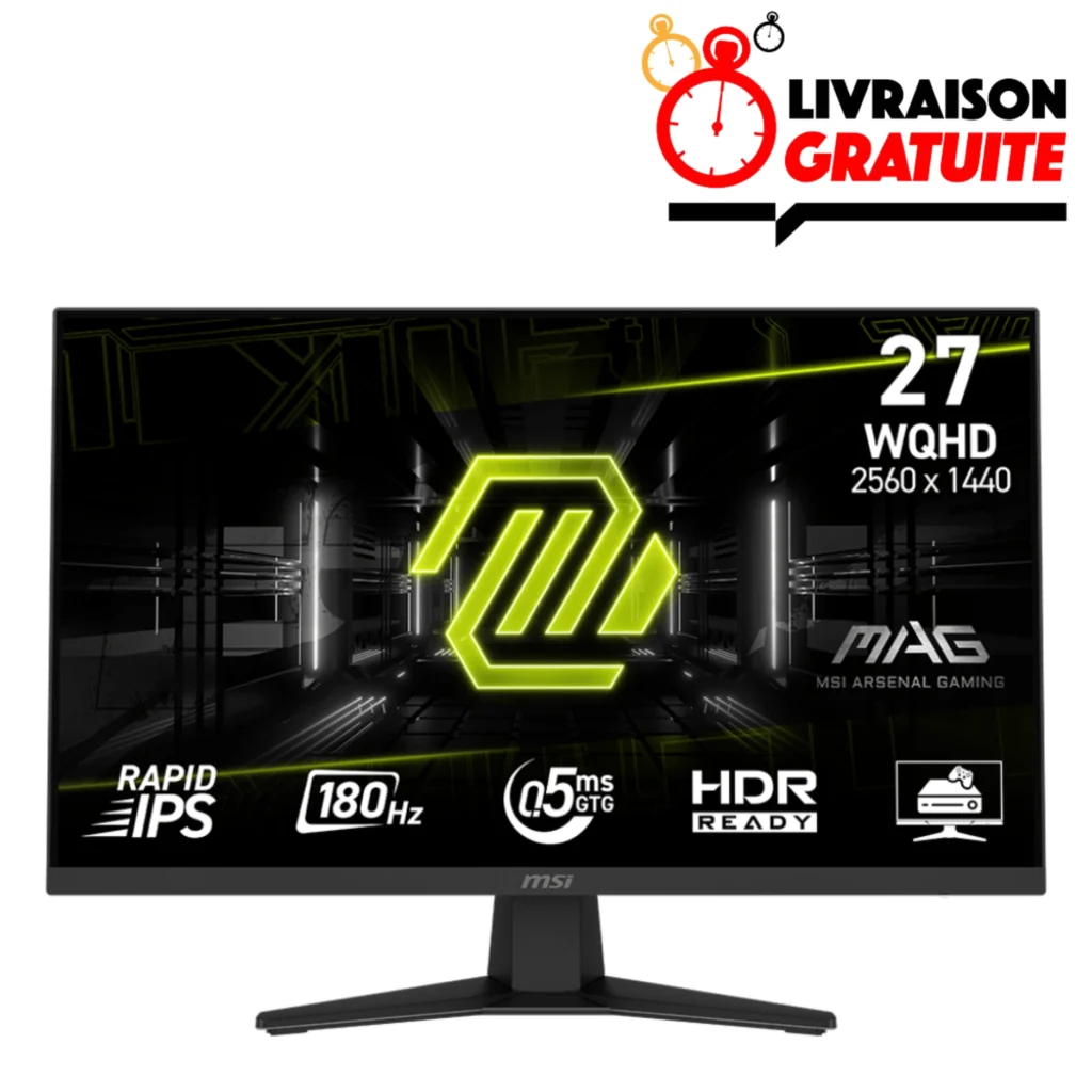 MSI MAG 274QF Écran Gaming 27 pouces 180 Hz au Maroc