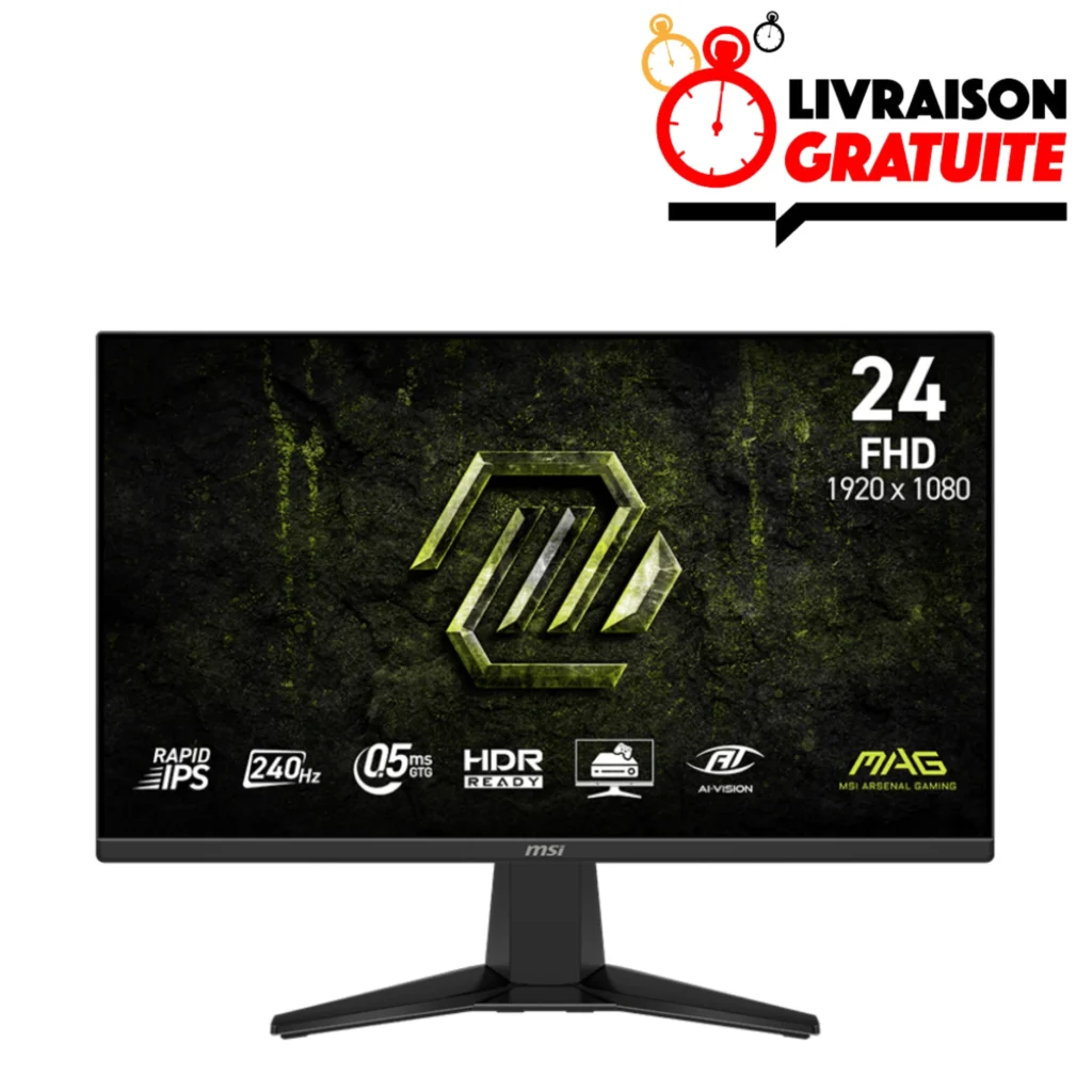 Écran gaming MSI MAG 245F X24 240Hz Fast IPS au Maroc