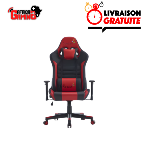 Chaise Gamer Cooltek GM407 Maroc Siège Gaming Rouge Noir Confort