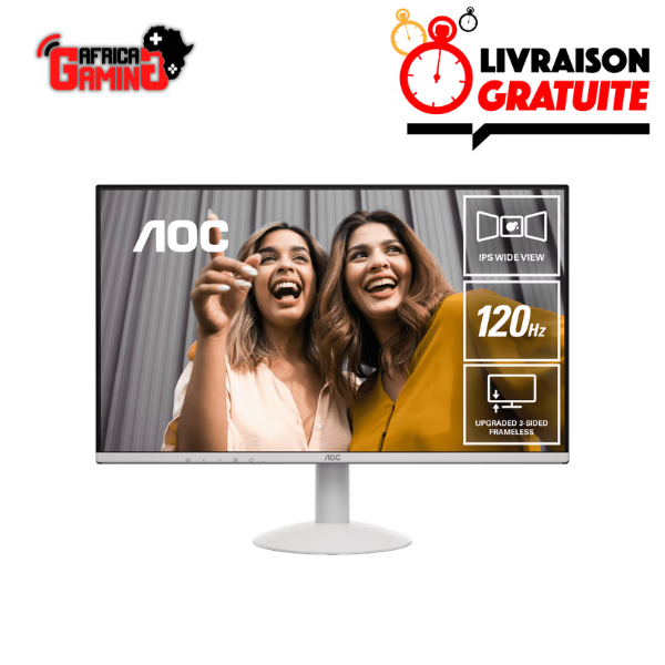 AOC 24B30H3 Maroc – Écran Gaming IPS 23.8″ 120Hz 1ms Blanc 1 AOC 24B30H3 Maroc Écran Gaming IPS 120Hz Blanc