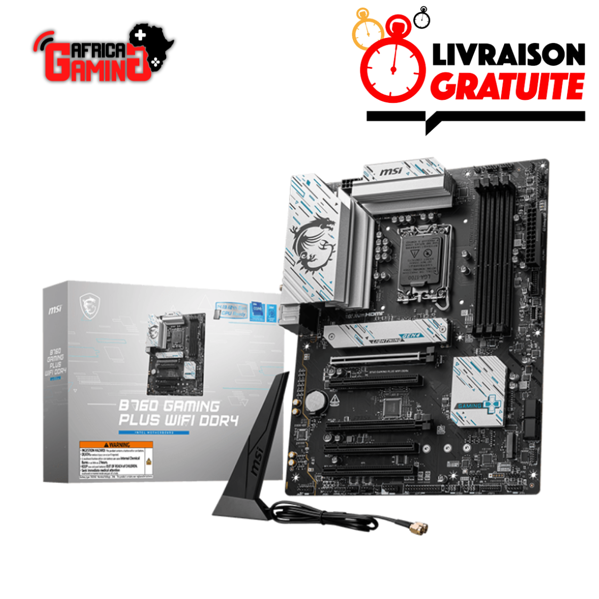 MSI B760 GAMING PLUS WIFI DDR4 Maroc