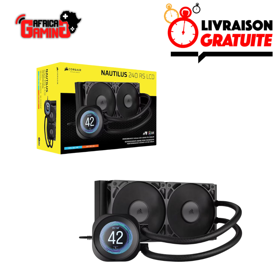 Africa Gaming Achetez votre Gaming setup Pc Meilleur prix au Maroc, livraison rapide à domicile. 121 Corsair Nautilus 240 RS LCD Maroc Watercooling Gaming