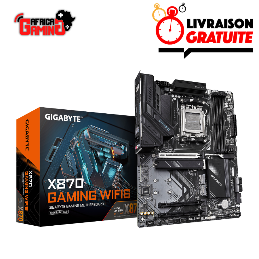 Africa Gaming Achetez votre Gaming setup Pc Meilleur prix au Maroc, livraison rapide à domicile. 117 Gigabyte X870 GAMING WIFI6 Maroc Carte Mère AM5