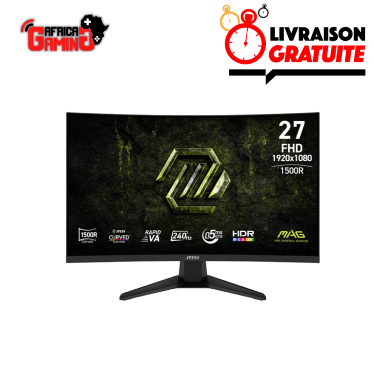 MSI MAG 275CF Maroc – Écran Gaming VA 27″ 180Hz 1ms – Meilleur Prix 80 MSI MAG 275CF Maroc Écran Gaming VA 180Hz