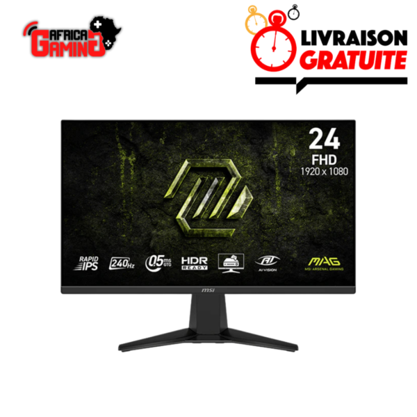 MSI MAG 245F Maroc – Écran Gaming 24″ Full HD 180Hz 0.5ms Rapid IPS 1 MSI MAG 245F Maroc Écran Gaming 180Hz Rapid IPS