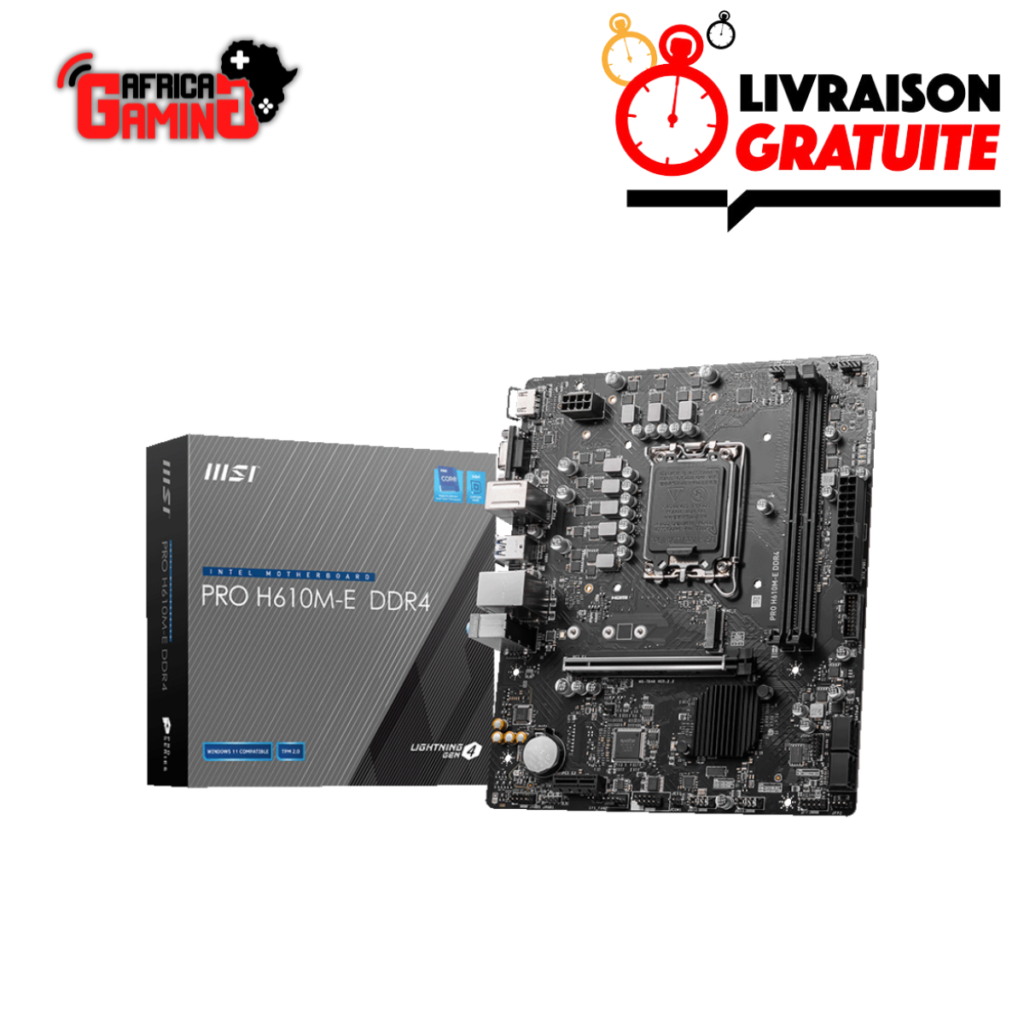 Africa Gaming Achetez votre Gaming setup Pc Meilleur prix au Maroc, livraison rapide à domicile. 116 MSI PRO H610M-E DDR5 Maroc