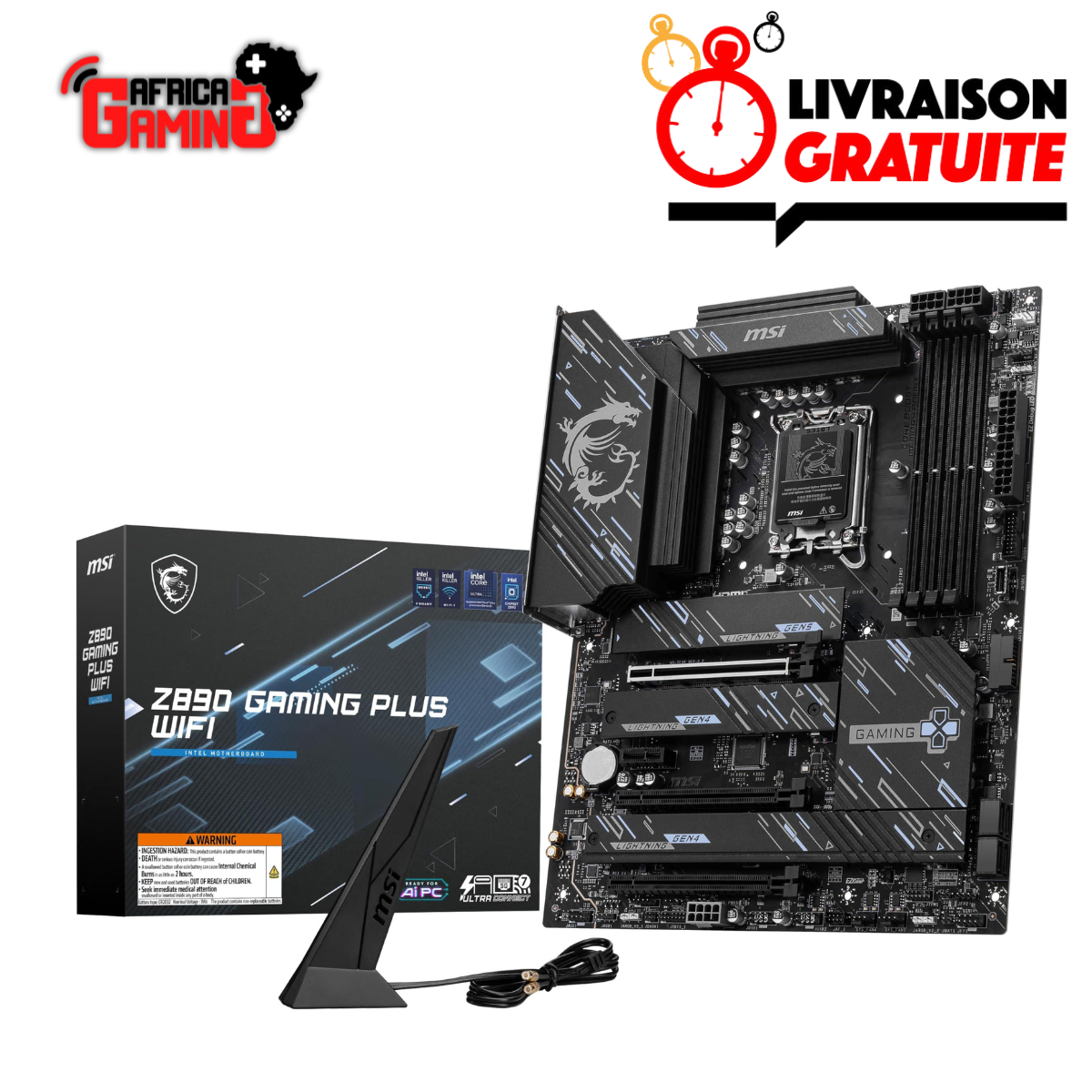 MSI Z890 GAMING PLUS WIFI Maroc