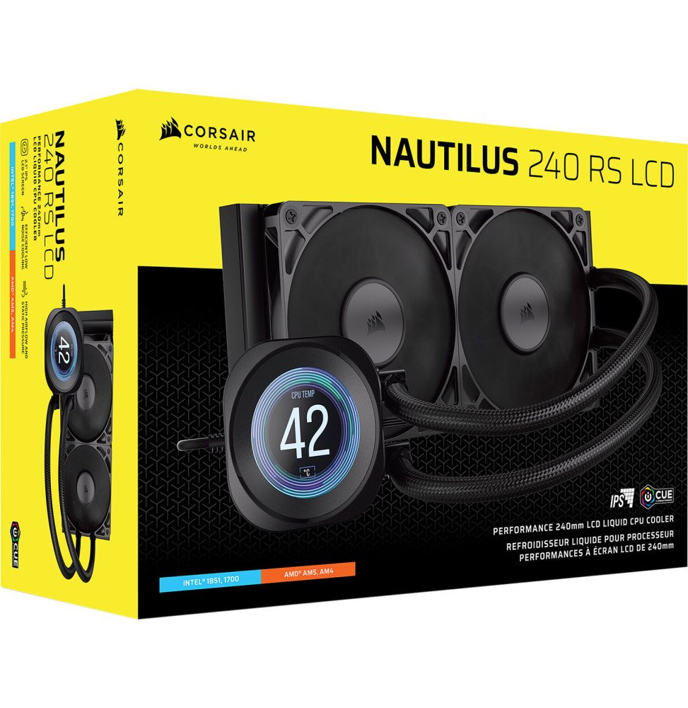 Corsair Nautilus 240 RS LCD Maroc Watercooling Gaming