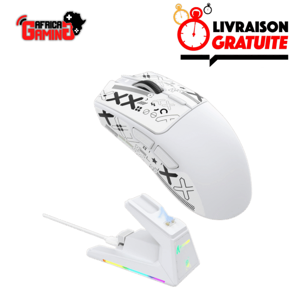 Attack Shark X1 White Tape Maroc Africa Gaming