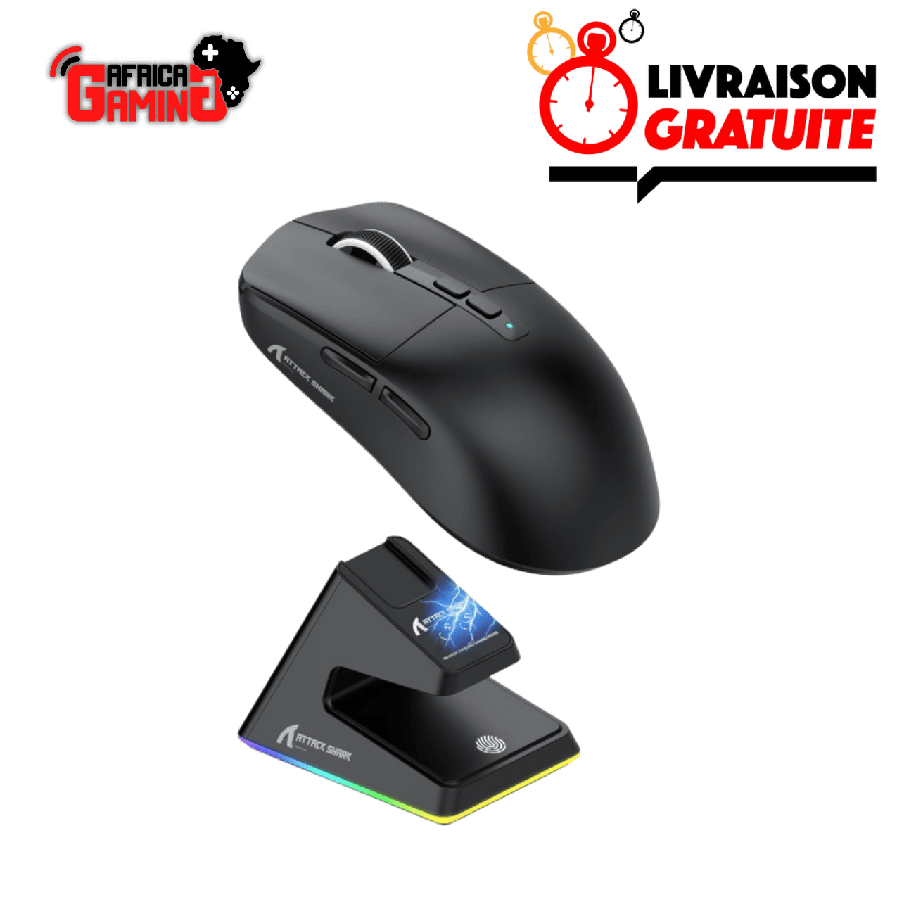 Attack Shark X6 Black Maroc Africa Gaming