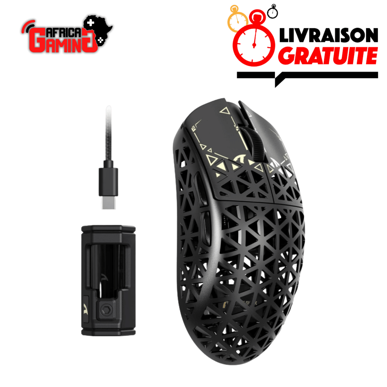 Attack Shark R5 Ultra Black Maroc Africa Gaming Magnesium