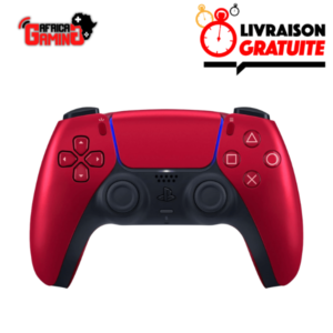 Manette PS5 DualSense Maroc Sans Fil Rouge