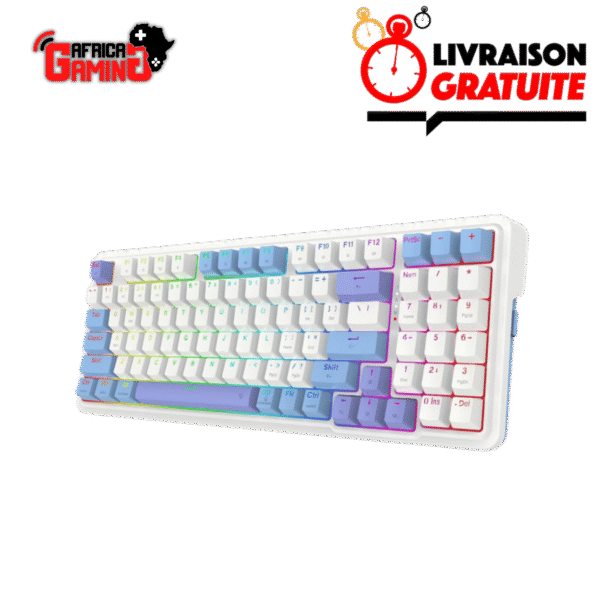 Redragon K664WBP Gloria PRO Maroc : Clavier 60% Sans Fil RGB Pro 1 Redragon K664WBP Gloria PRO Maroc Africa Gaming