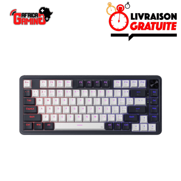 Redragon K673 PRO Abyssal Blue Maroc : Clavier Mécanique 75% Gasket Mount 1 Redragon K673 PRO Abyssal Blue Maroc Africa Gaming Gasket Mount