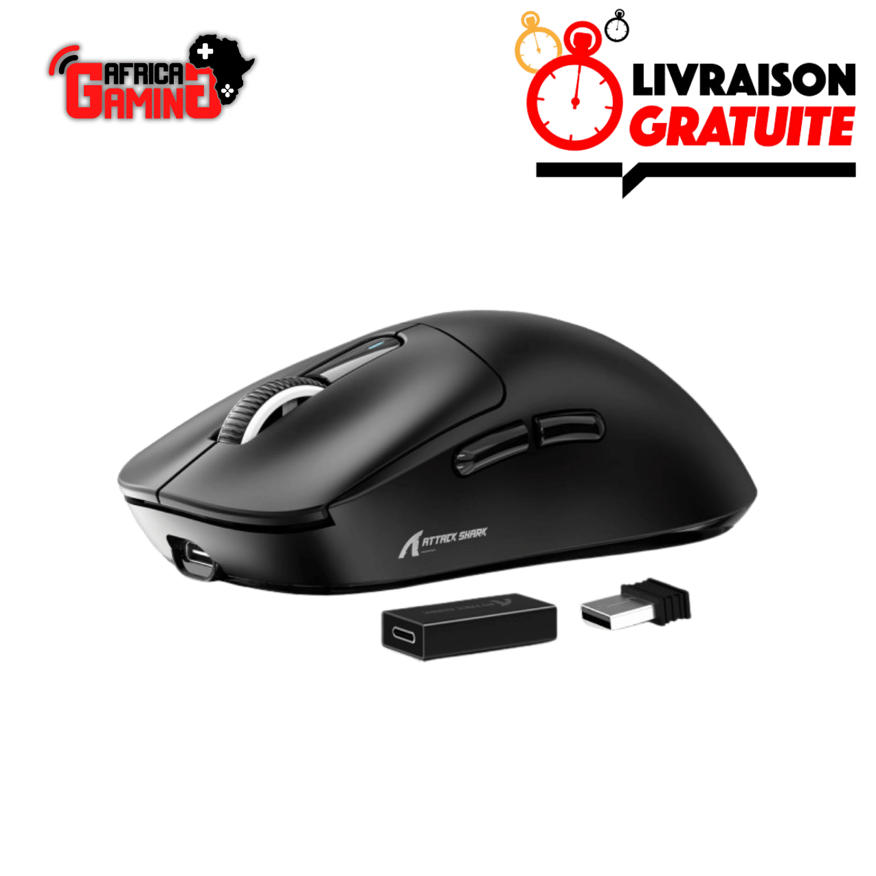 Attack Shark X3 Pro Black Maroc Africa Gaming
