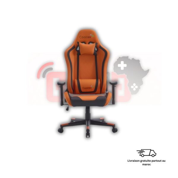 Cooltek G311 Chair Maroc chaise gaming ergonomique Orange
