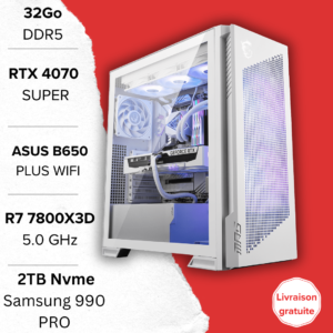 PC Gamer Ryzen 7 RTX 4070 SUPER setup gaming Maroc