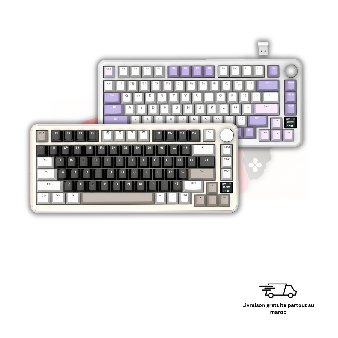X85 Pro Strawberry Switch Maroc clavier gaming mécanique RGB 85 touches