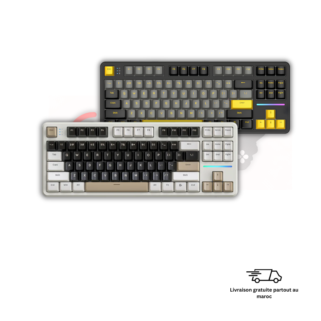 X87 Strawberry Switch Maroc clavier gaming 87 touches RGB
