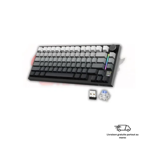 Attack Shark X820 Ultra Maroc clavier gaming Moonlight Night RGB Tri-Mode design élégant gaming haute performance