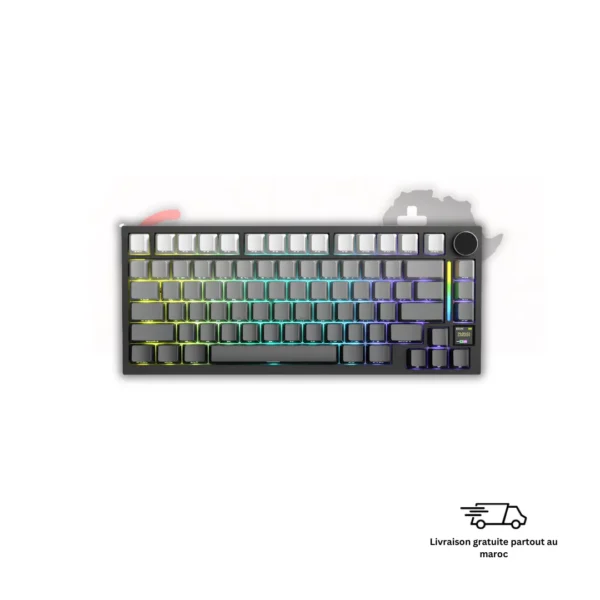 Attack Shark X820 Ultra Maroc clavier gaming Moonlight Night RGB Tri-Mode design élégant gaming haute performance