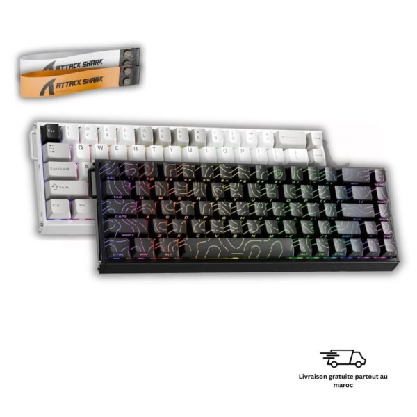 ATTACK SHARK X68 MAX HE Magnetic Maroc clavier gaming CNC aluminium 8000Hz Hall Effect RGB