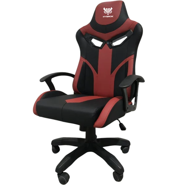 Chaise Gaming HYBROK Fighter rouge et noir