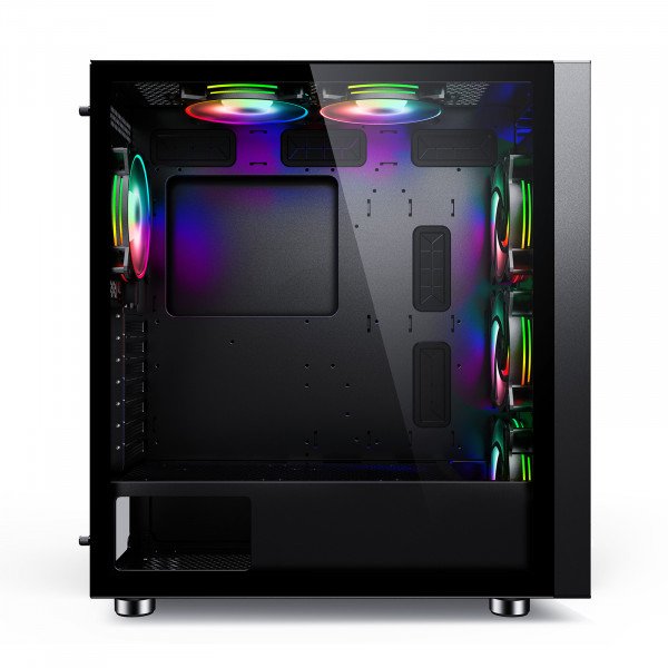 Boîtier HYBROK RS6 ARGB setup gaming Maroc