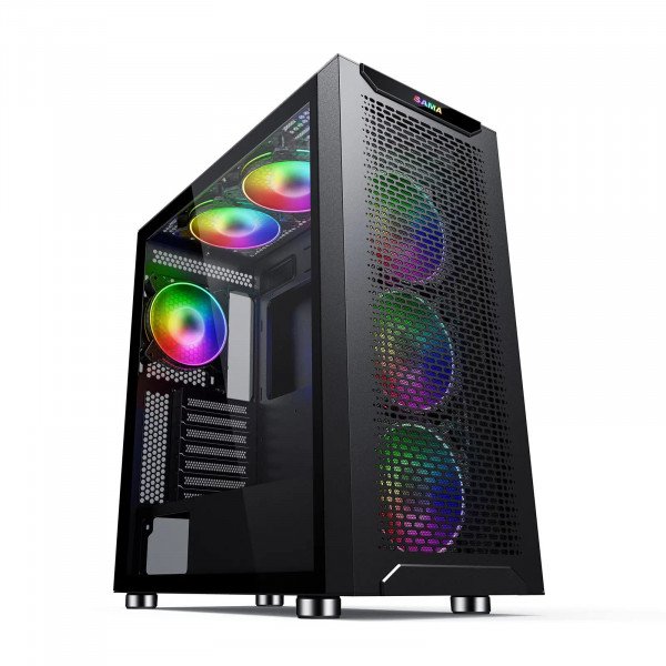 Boîtier HYBROK RS6 ARGB setup gaming Maroc