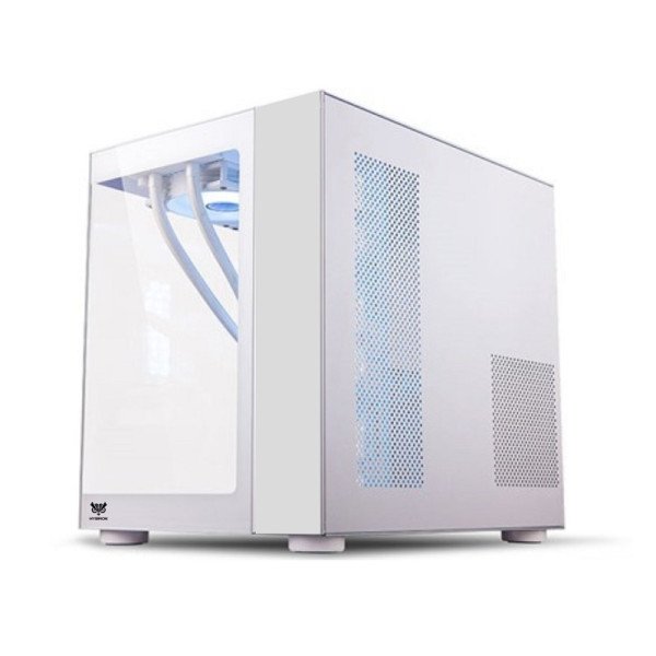 Boîtier HYBROK TITAN EVO White setup gaming RGB