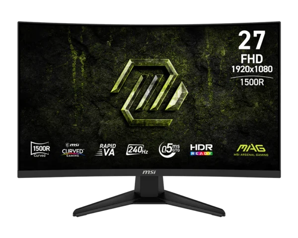 Écran MSI MAG 275CF X24 curved 240Hz gaming setup