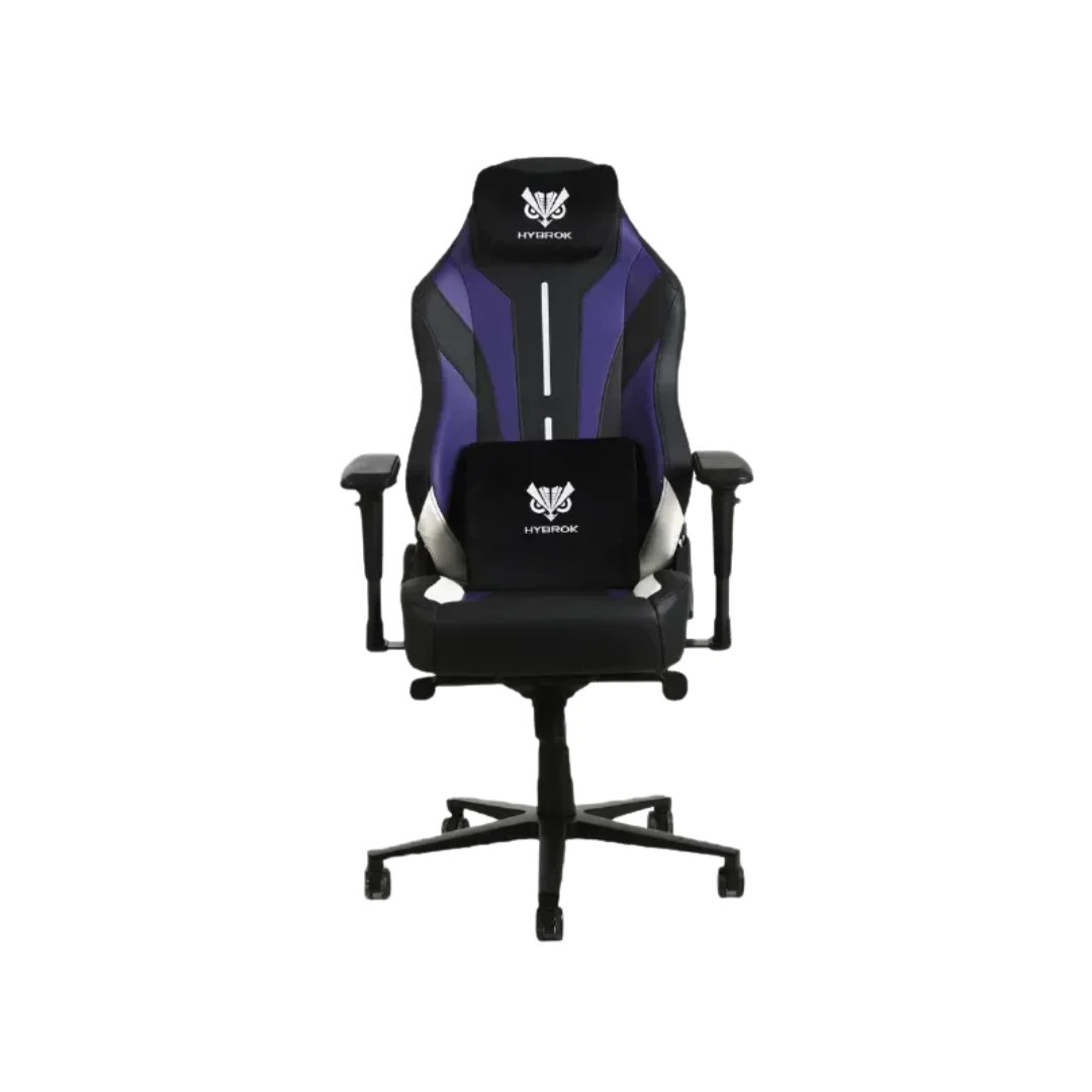 chaise hybrok milky way gaming noir blanc bleu